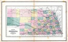 Nebraska, United States 1885 Atlas of Central and Midwestern States